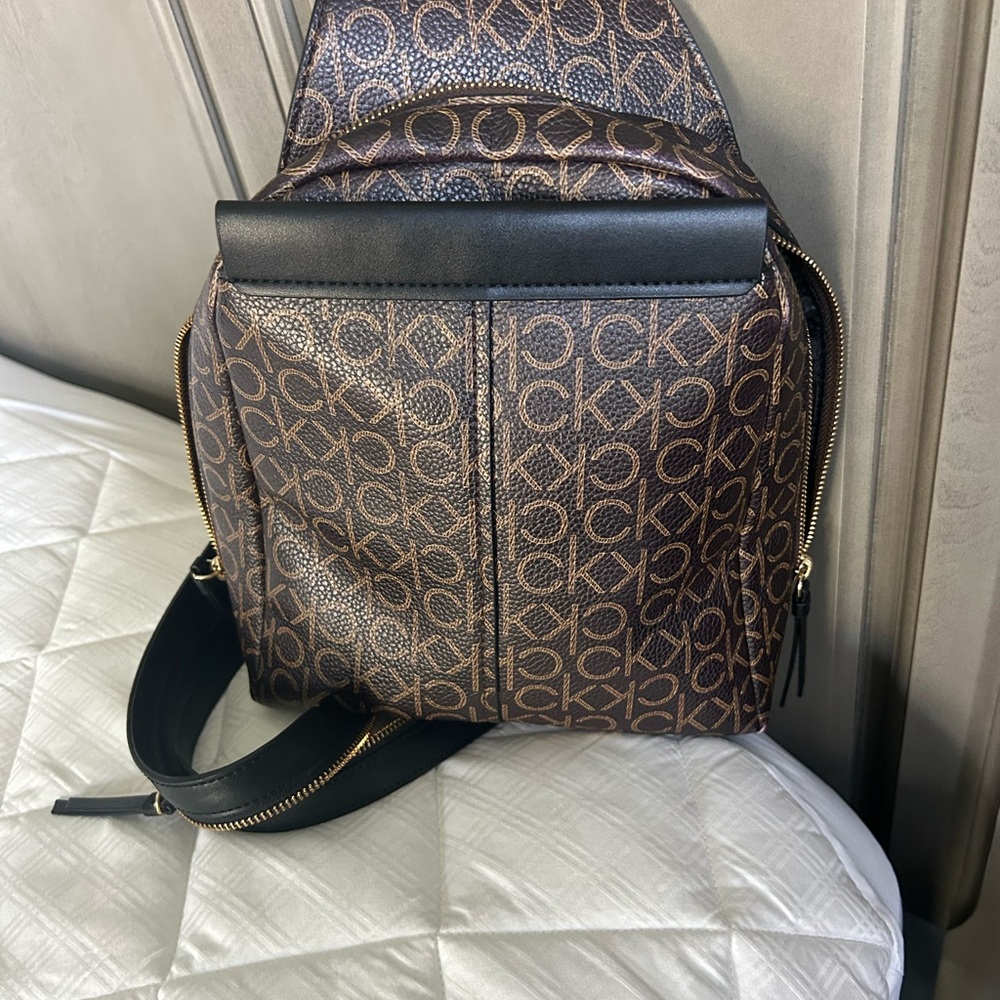 Calvin Klein's Millie Leather Backpack.